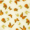 Sunflowers Butterflies Gold Metallic on Cream cotton fabric - Shades of the Season by Robert Kaufman
