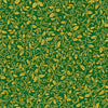 Christmas holly and foliage in gold on a dark green cotton fabric by Robert Kaufman