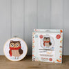 Owl in a red scarf cross stitch kit - The Crafty Kit Company