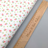 Vintage style pink roses on white fabric - Tea for Two - Northcott