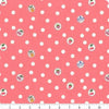 Gold Bees on peach cotton fabric - Summer Picnic - Riley Blake