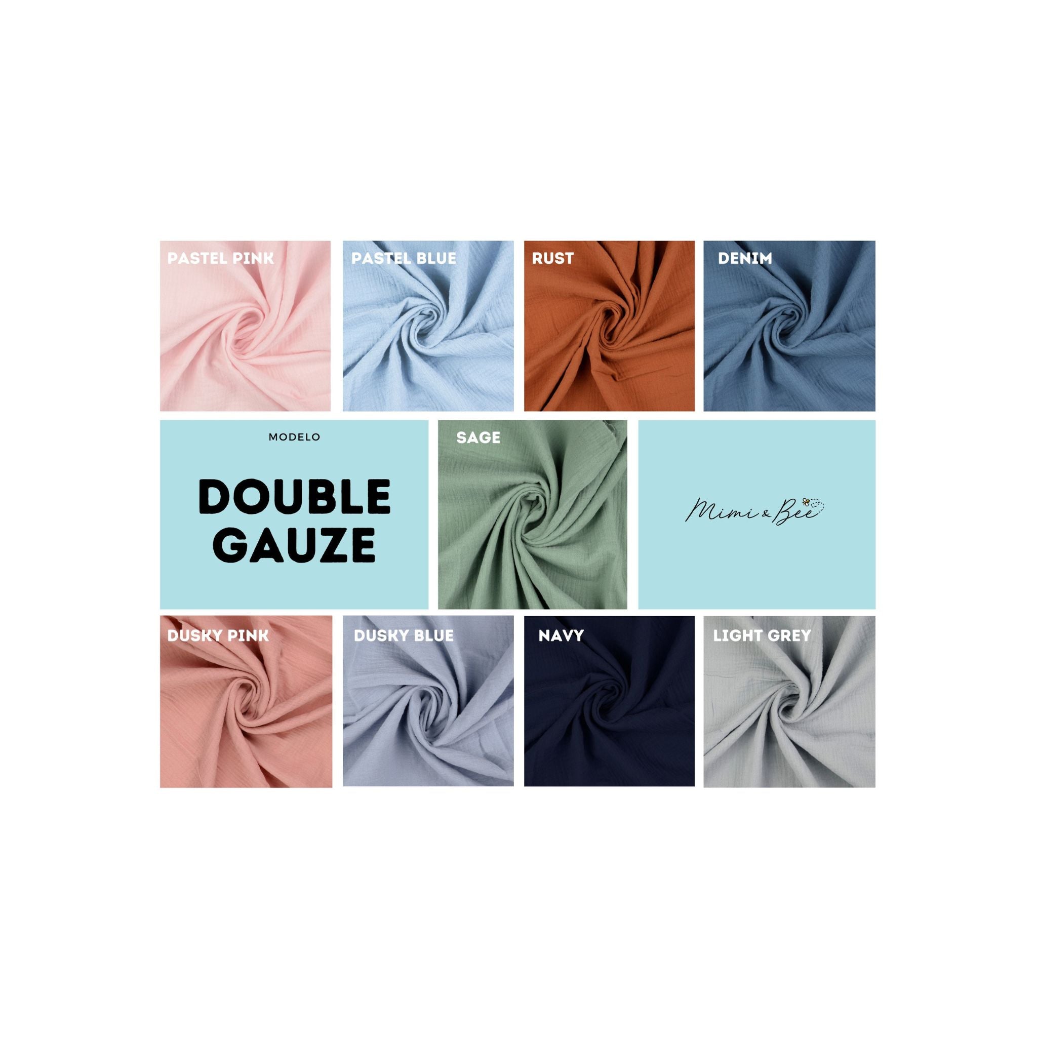 Double gauze baby muslin Modelo cotton fabric