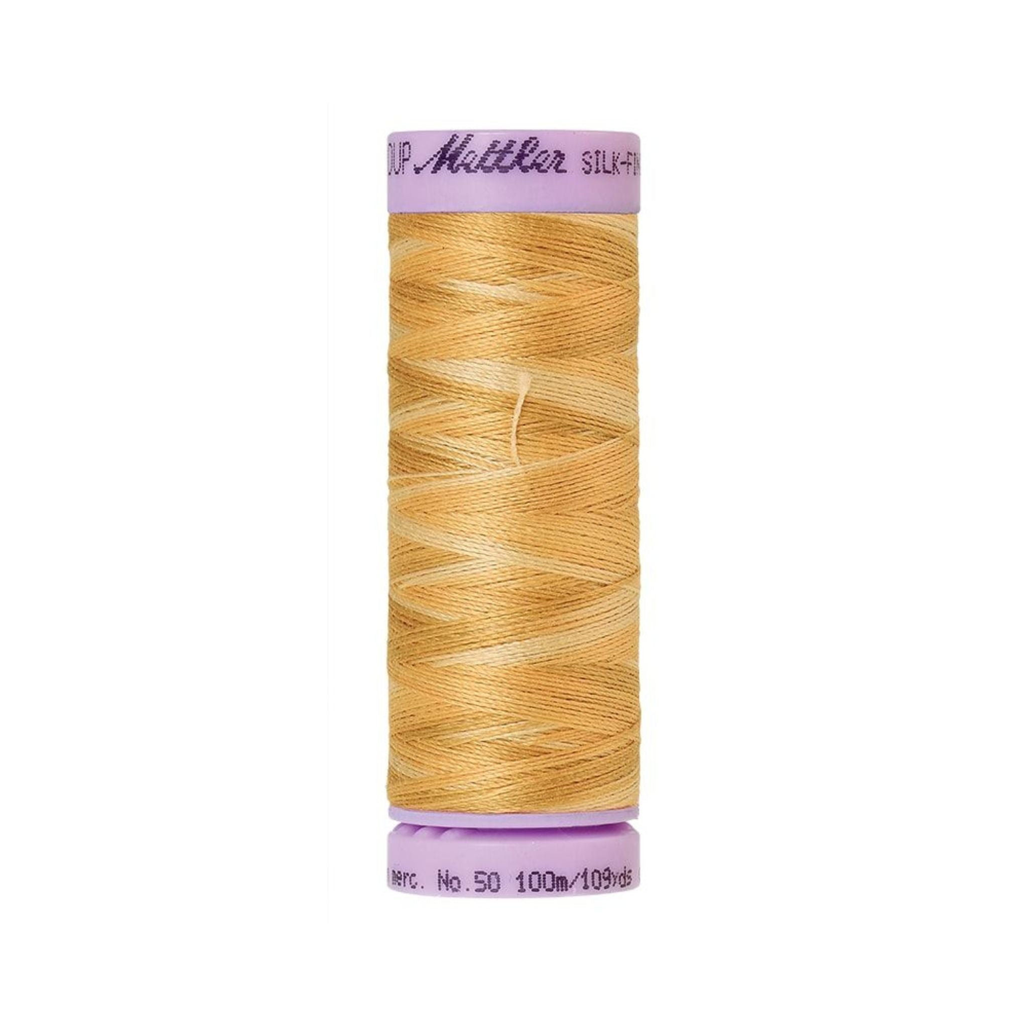 Bleached Straw Silk Thread Finish Multi Colour Cot 50 100m - 9855 Mettler