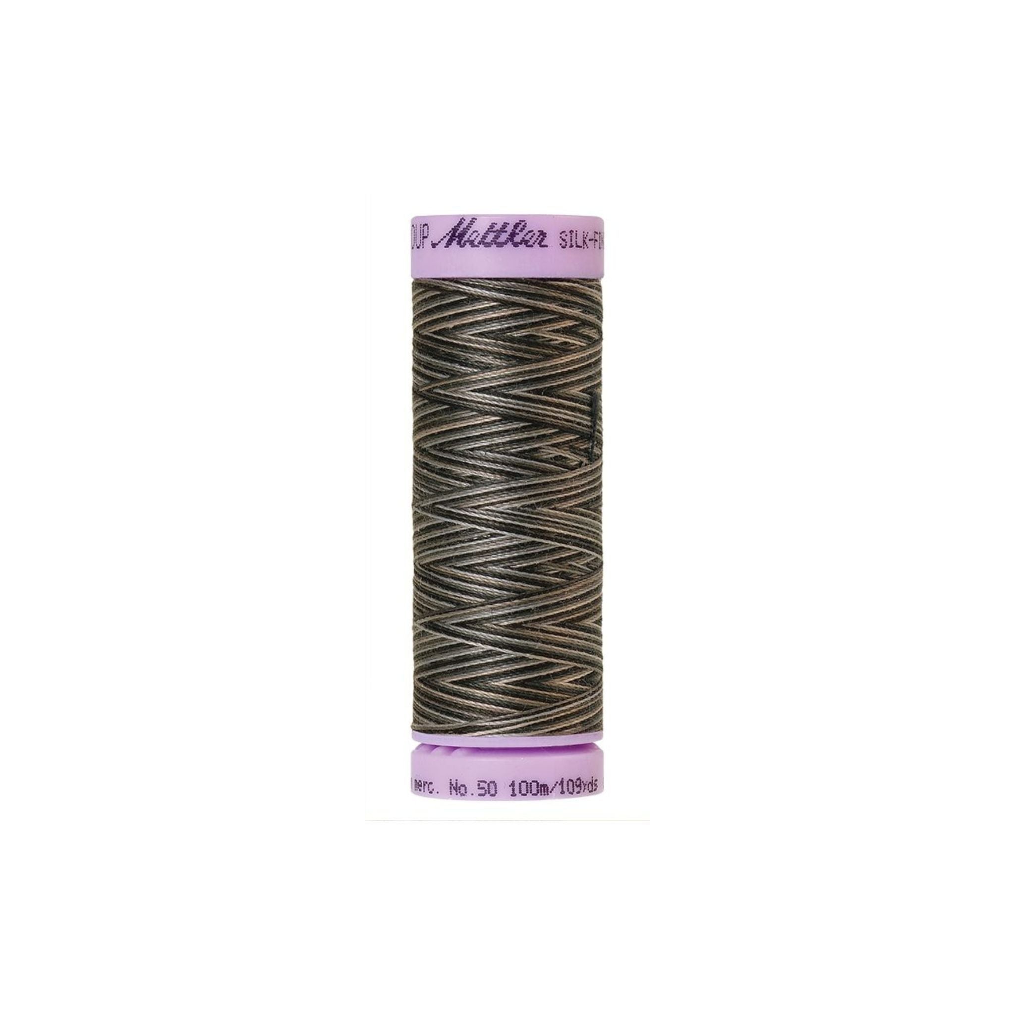 Charcoal Silk Thread Finish Multi Colour Cot 50 100m - 9861 Mettler