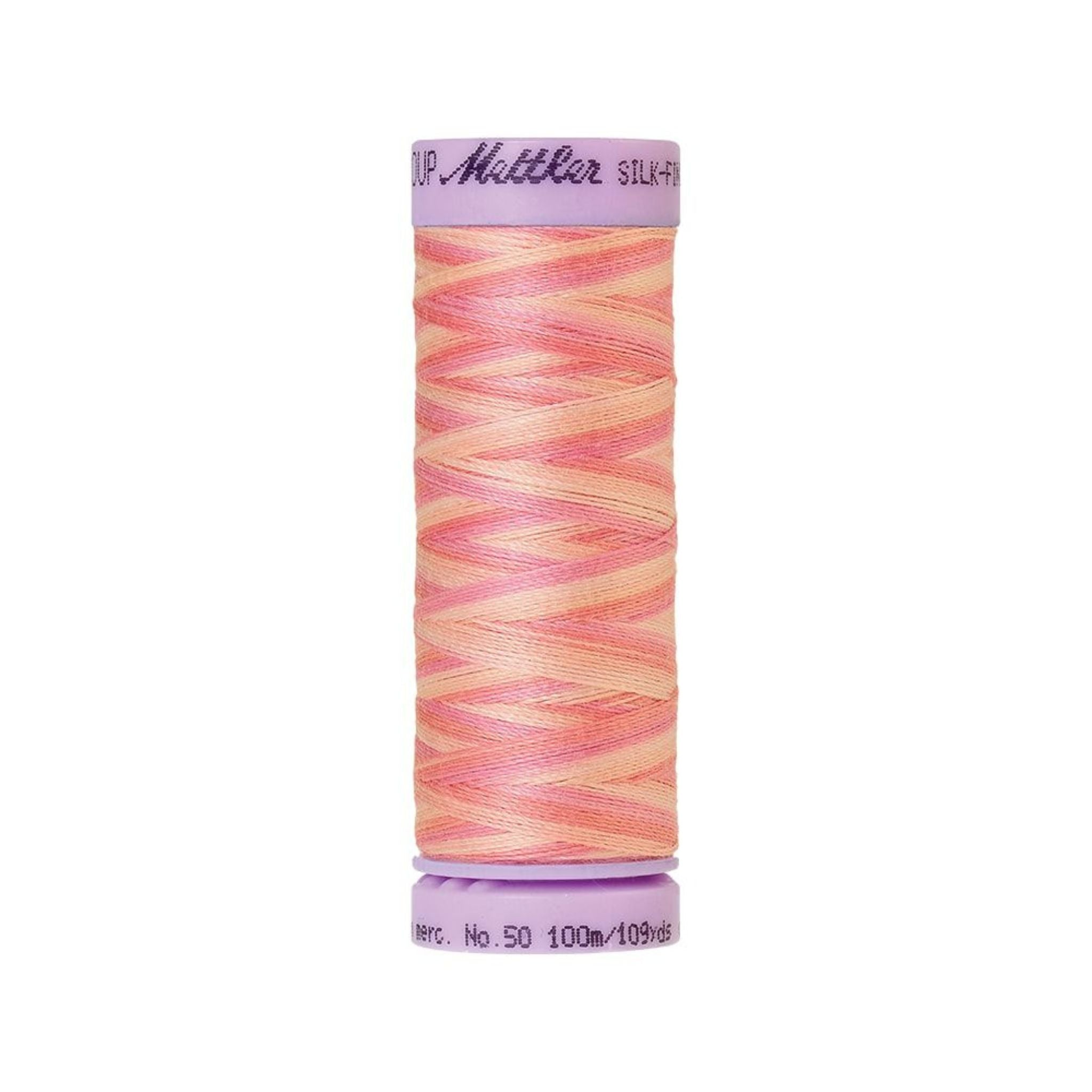 Dusty Rose Silk Thread Finish Multi Colour Cot 50 100m - 9847 Mettler