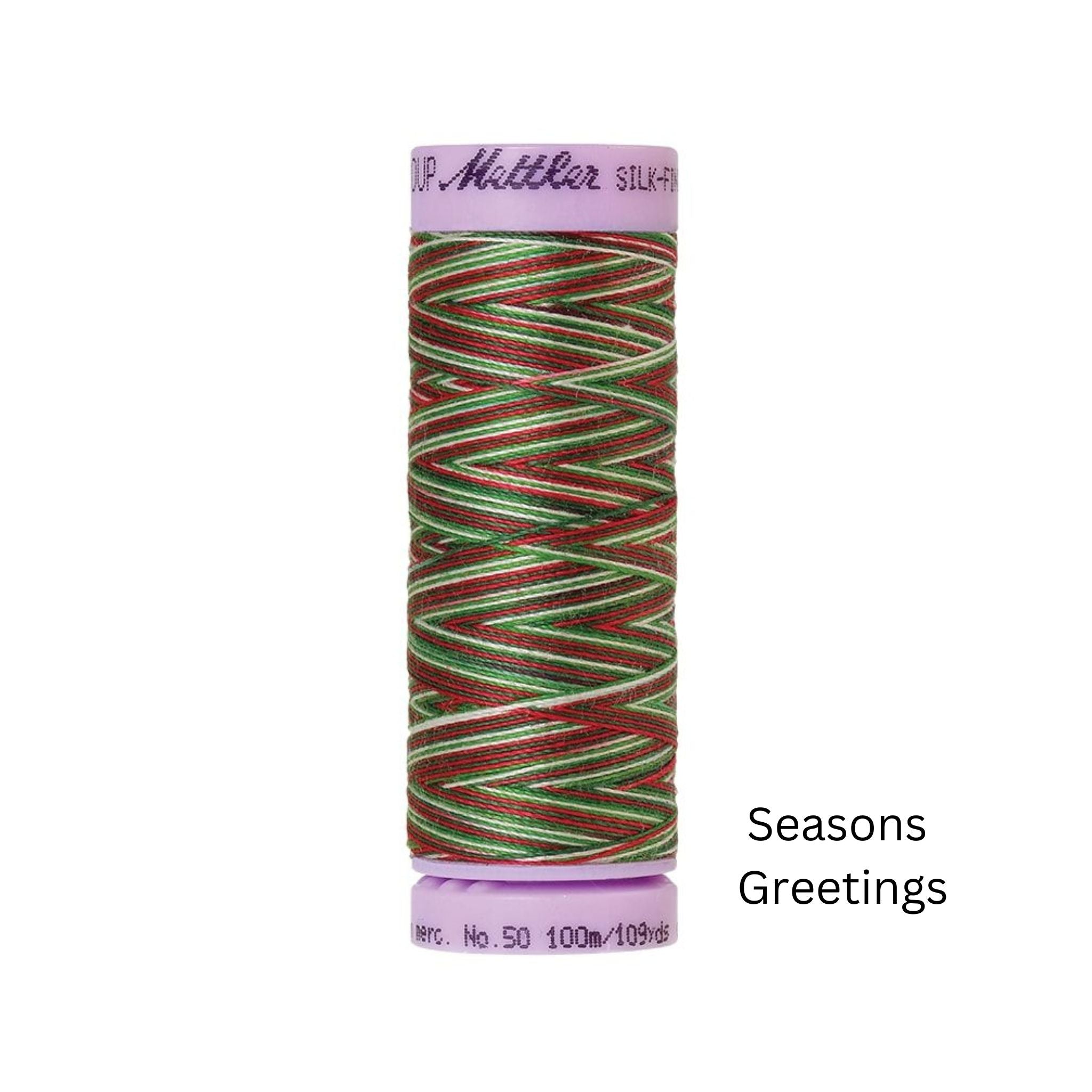 Seasons Greetings silk thread for sewing machines 100 metres - Mettler