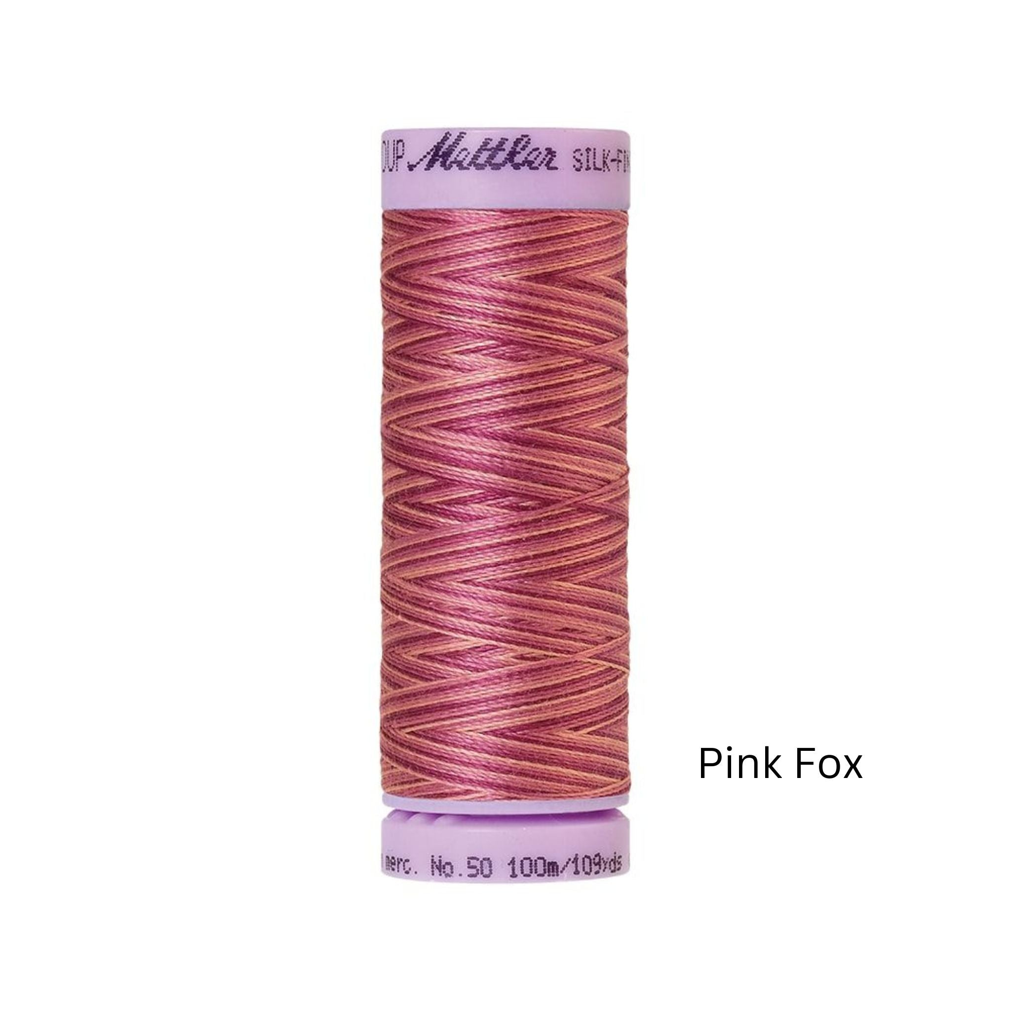 Pink Fox Silk Thread Finish Multi Colour Cot 50 100m - 9839 Mettler