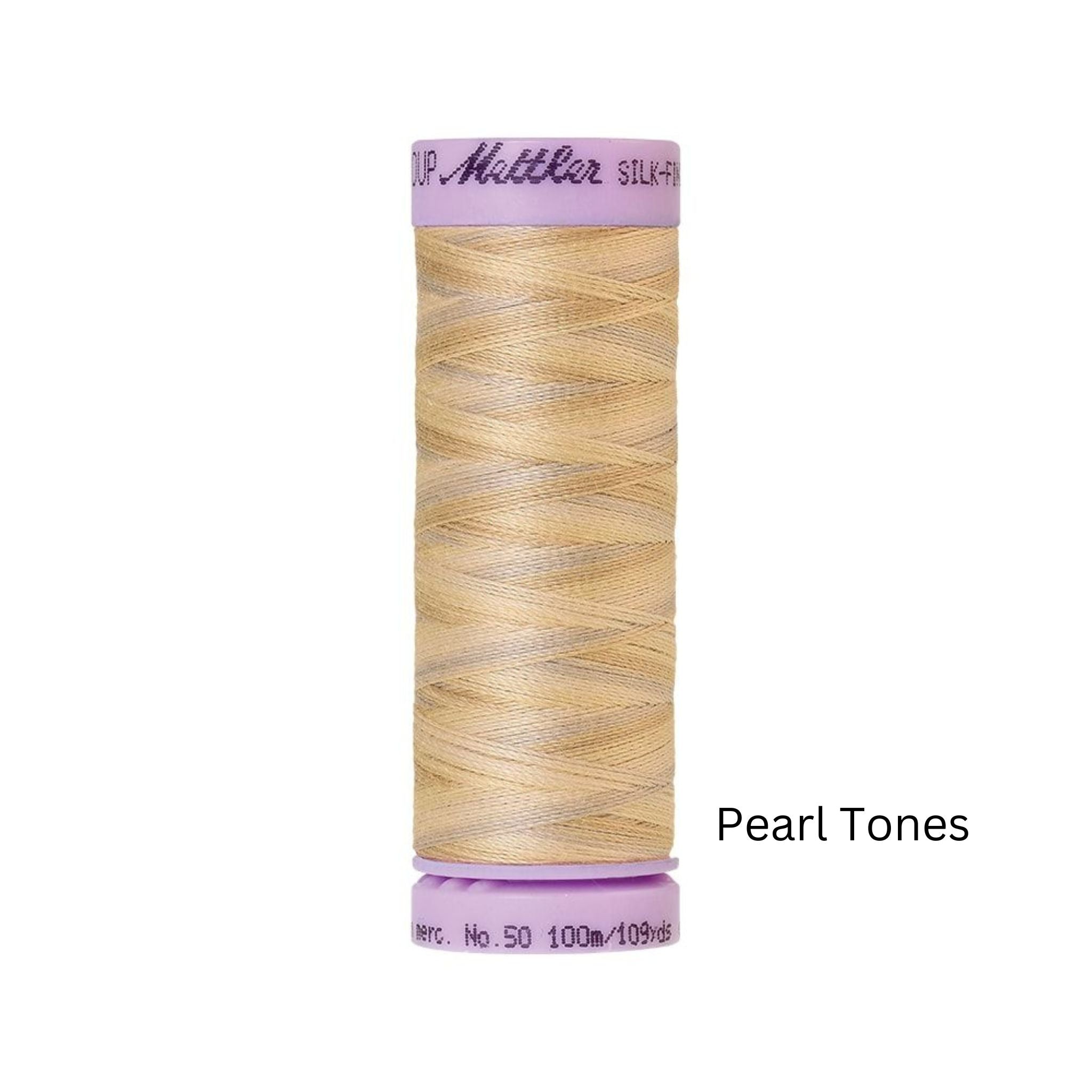 Pearl Tones Silk Thread Finish Multi Colour Cot 50 100m - 9854 Mettler