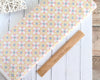Cross Stitch Hearts on Cream cotton fabric - Folk Floral by Lewis & Irene