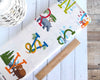 Fabric ABC animal panel - Around the World by Makower