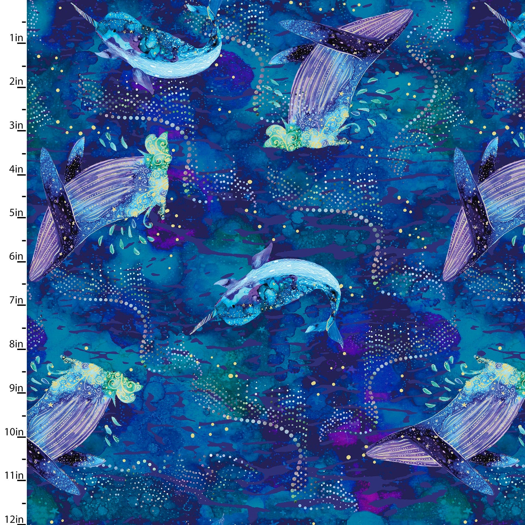 Fabric Arctic Animals on white cotton - Arctic Wonder - 3 Wishes