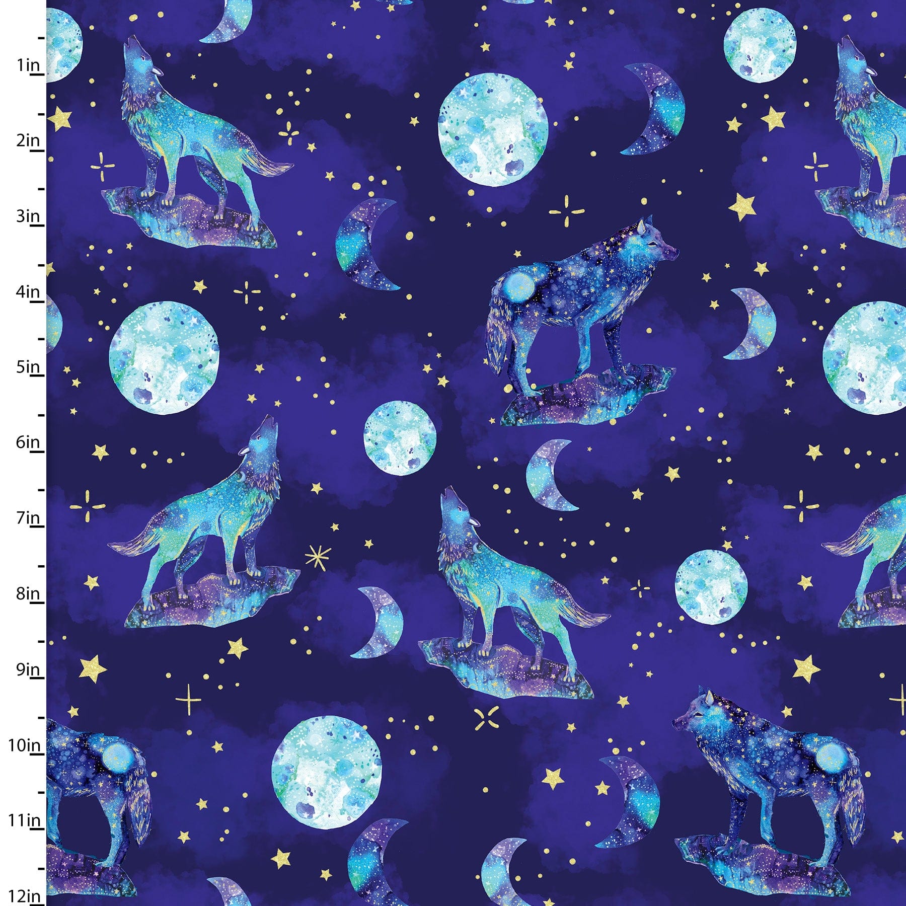 Fabric Arctic Animals on white cotton - Arctic Wonder - 3 Wishes