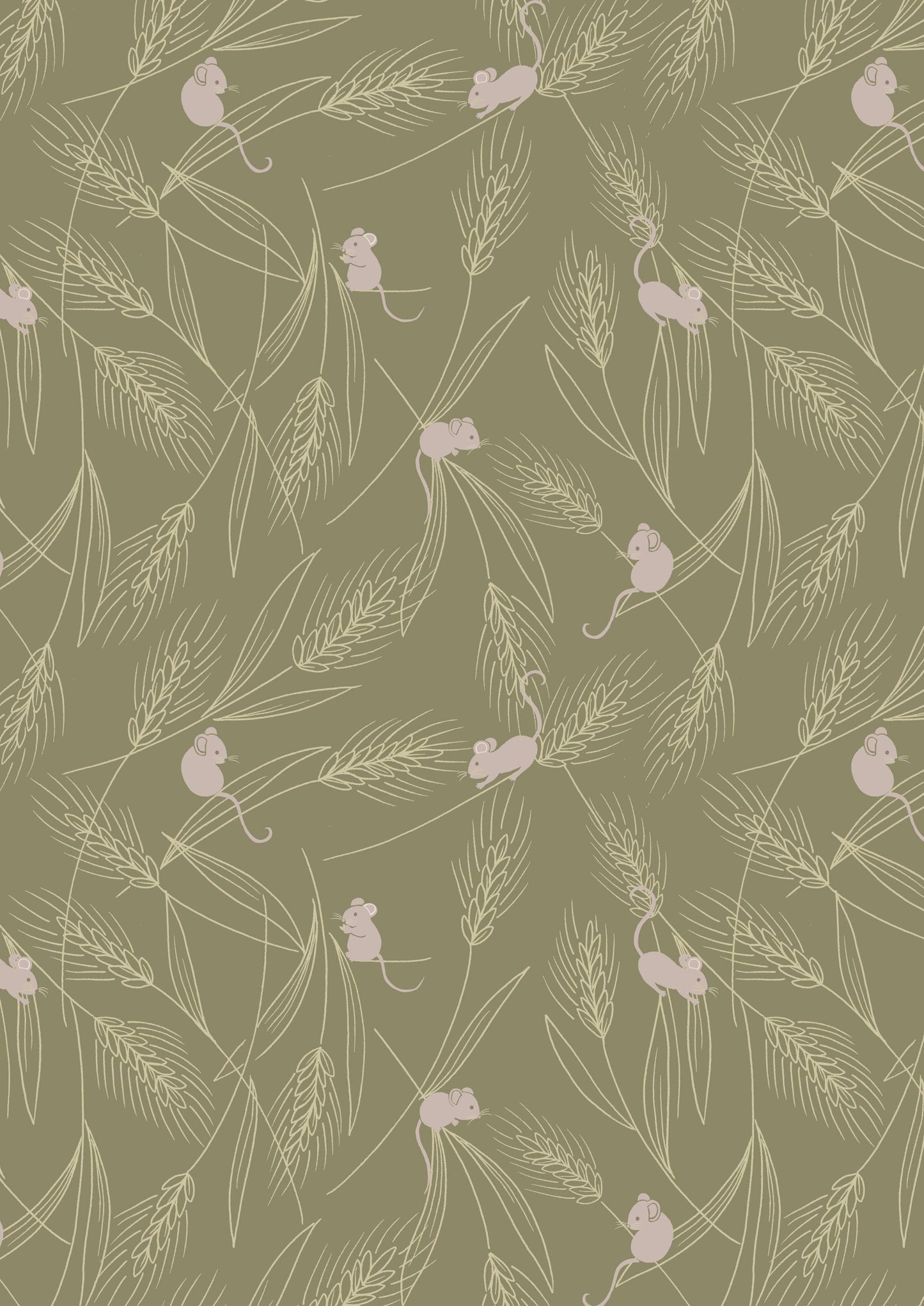 Fabric Autumn harvest nests on grey cotton fabric - Autumn Fields Re-loved by Lewis and Irene
