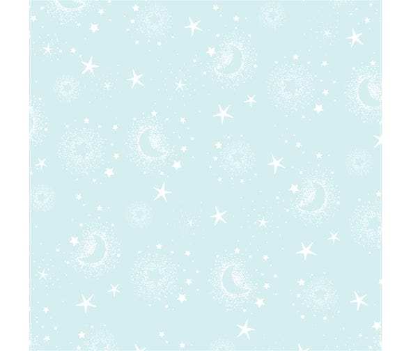 Fabric Baby animals on blue cotton fabric - Star Bright by P & B Textiles