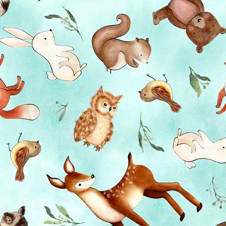 Fabric Baby Milestone cotton panel - QT Fabrics
