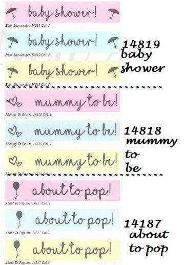 Ribbon Baby shower ribbon - 15mm