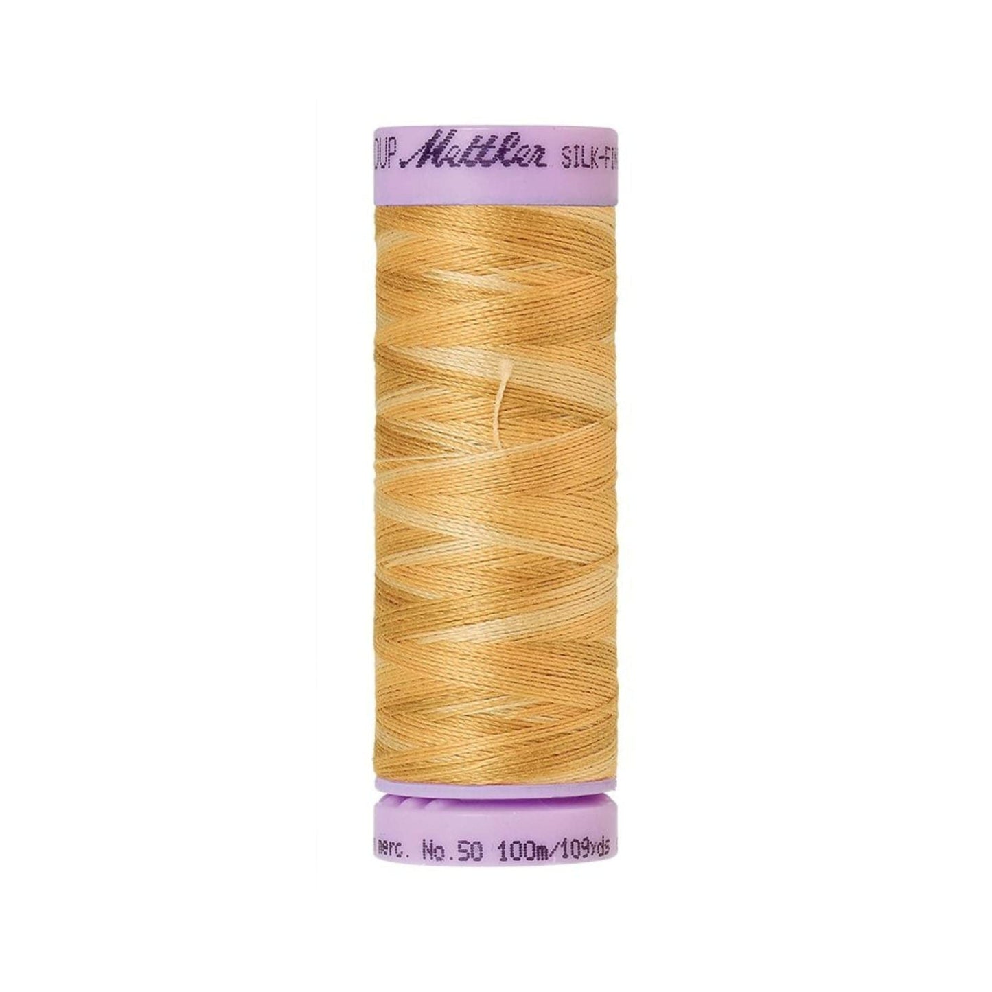 Thread & Floss Bleached Straw Silk Thread Finish Multi Colour Cot 50 100m - 9855 Mettler