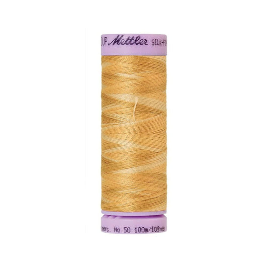 Thread & Floss Bleached Straw Silk Thread Finish Multi Colour Cot 50 100m - 9855 Mettler