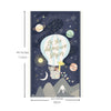 Fabric Blue hot air balloon panel - Star Bright by P & B