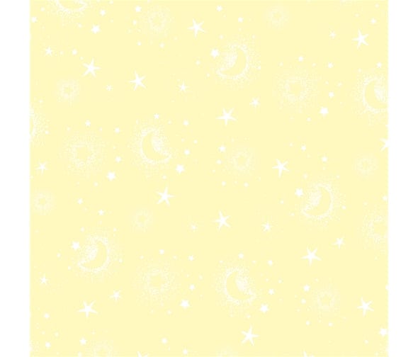 Fabric Blue moon and star nursery cotton fabric - Star Bright by P & B