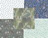 Fabric Bluebells floral on green cotton fabric - 'Bluebell Wood' Lewis & Irene