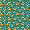 Fabric Camels and floral on green 100% cotton quilting fabric - 'Silk Roads' by Dashwood Studio