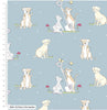 Fabric Cats and dandelions on lilac cotton fabric - Craft Cotton Co.