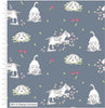 Fabric Cats and dandelions on lilac cotton fabric - Craft Cotton Co.