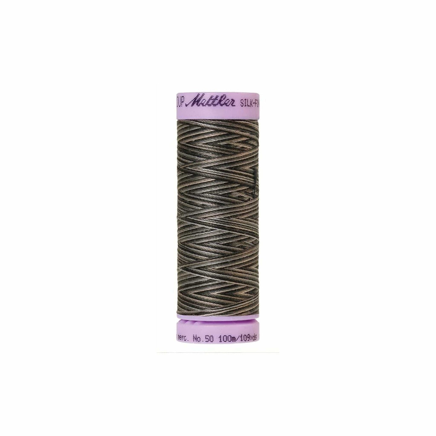 Thread Charcoal Silk Thread Finish Multi Colour Cot 50 100m - 9861 Mettler