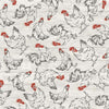 Fabric Chickens on cream - Life is Better on the Farm - Michael Miller - CX9965-CREM-D