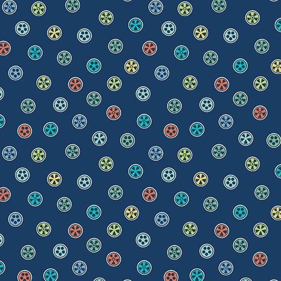 Fabric Classic cars on navy blue cotton fabric - Sweet Ride by Laundry Basket Quilts