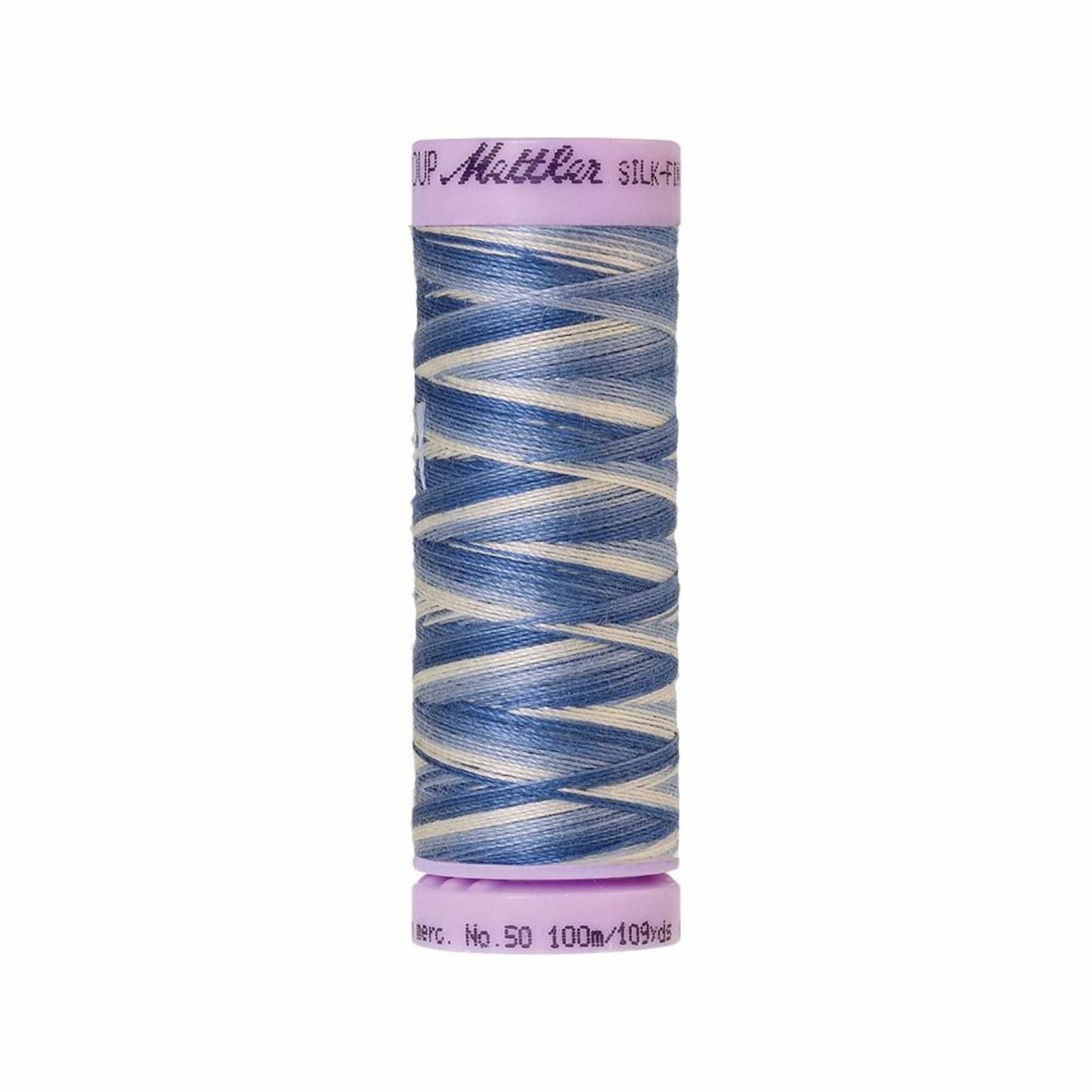 Thread & Floss Clear Sky Silk Thread Finish Multi Colour Cot 50 100m - 9811 Mettler