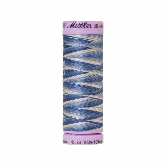 Thread & Floss Clear Sky Silk Thread Finish Multi Colour Cot 50 100m - 9811 Mettler