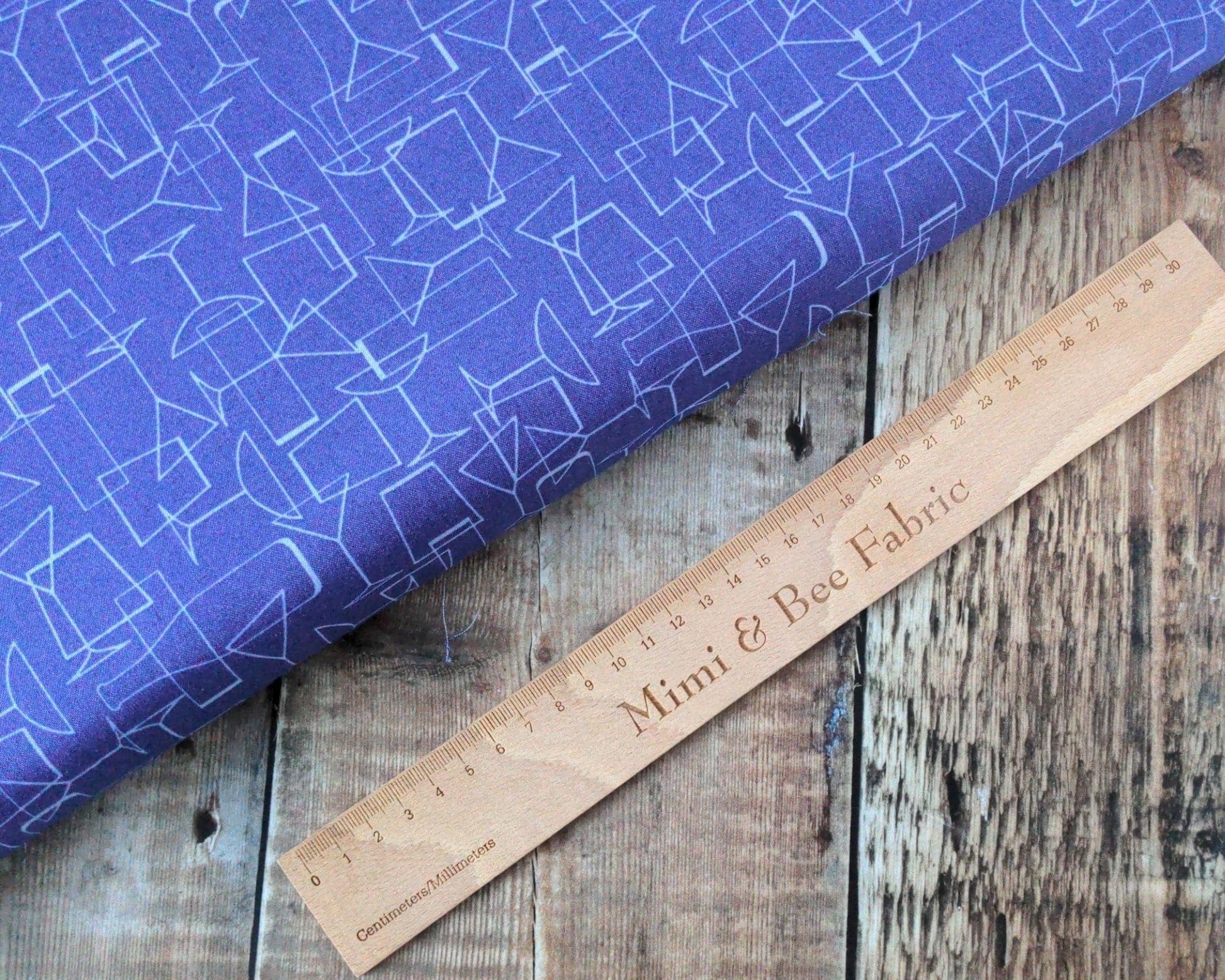 Fabric Cocktails and glasses cotton patchwork fabric Lewis & Irene