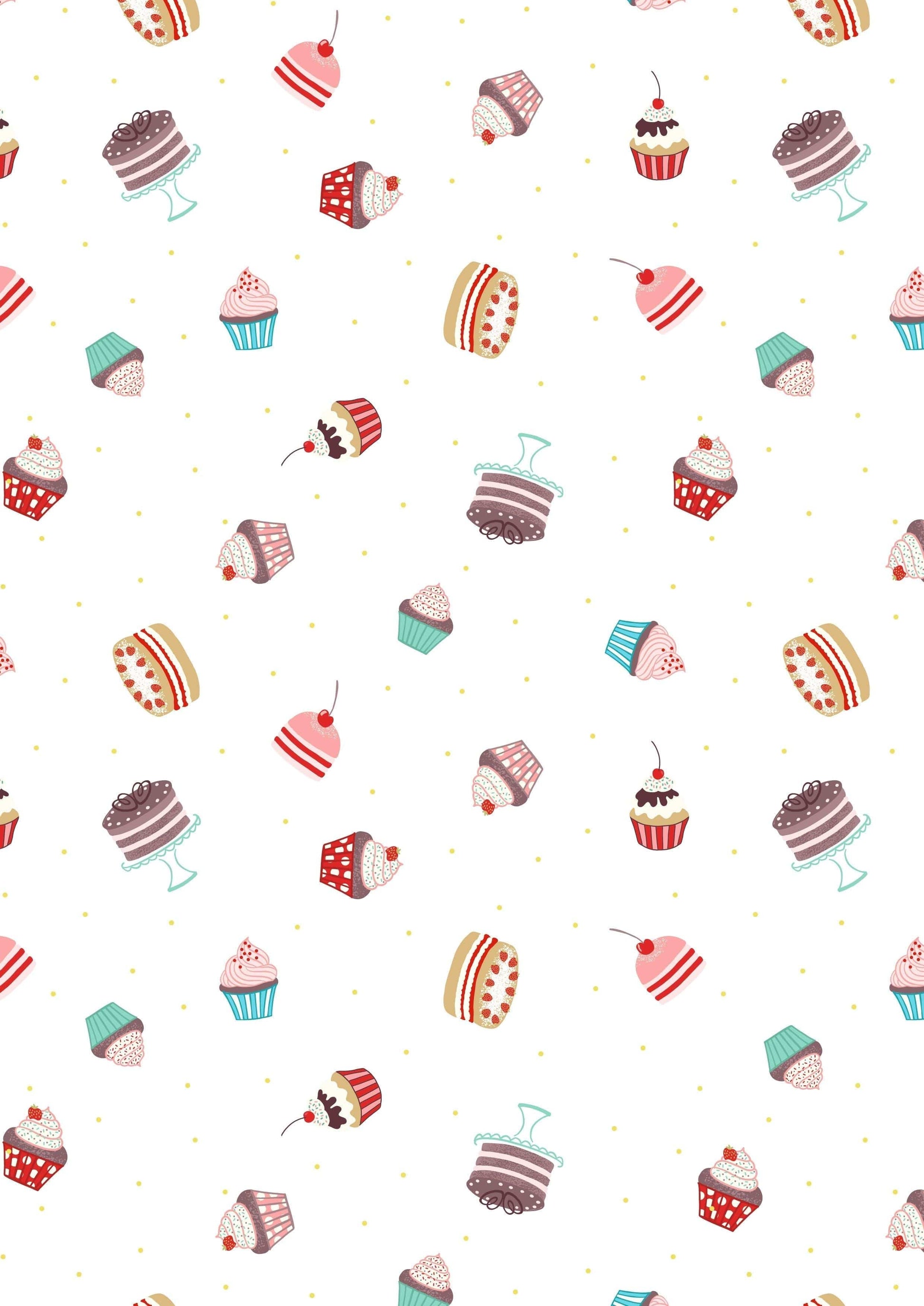Fabric Colourful Donuts on Brown cotton 'Small Things...Sweet'-Lewis & Irene