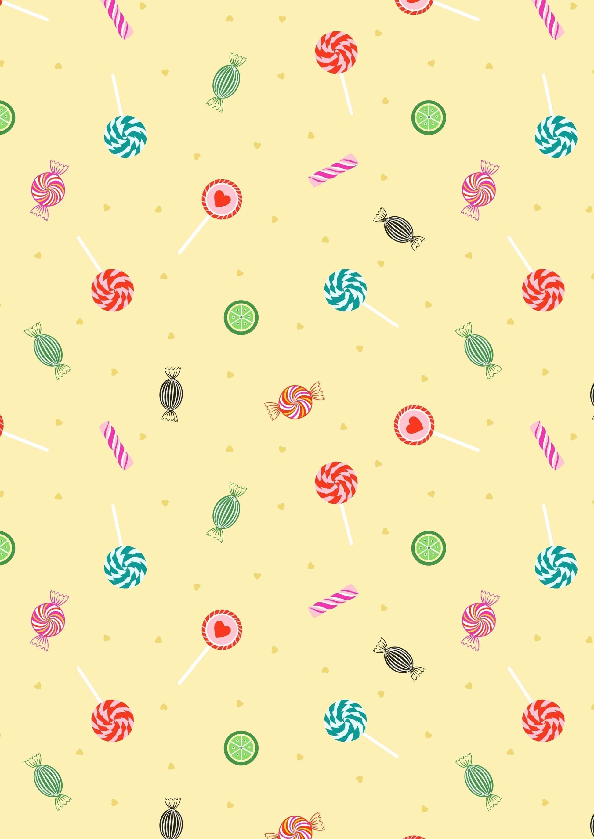 Fabric Colourful Donuts on Brown cotton 'Small Things...Sweet'-Lewis & Irene