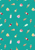 Fabric Colourful Donuts on Brown cotton 'Small Things...Sweet'-Lewis & Irene