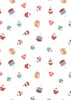 Fabric Colourful fruit on dark cream cotton 'Small Things...Sweet'-Lewis & Irene