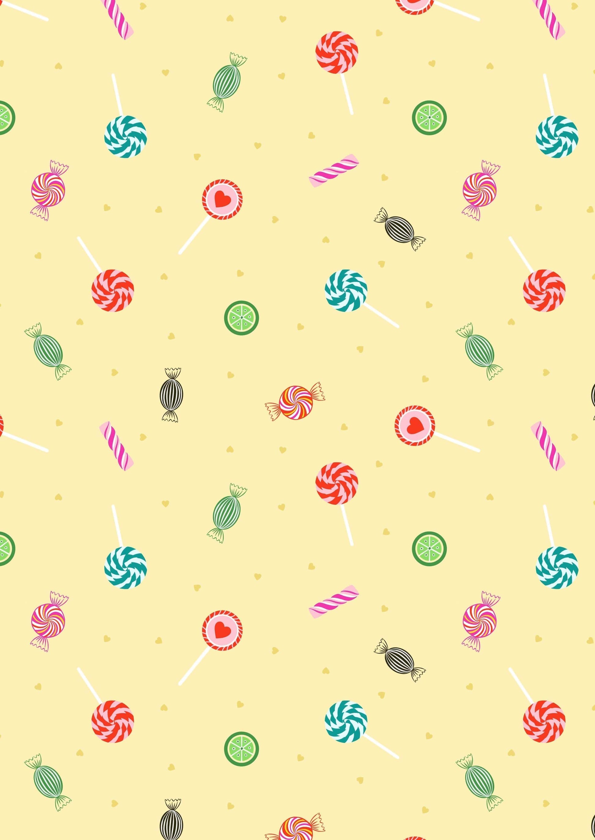Fabric Colourful fruit on dark cream cotton 'Small Things...Sweet'-Lewis & Irene
