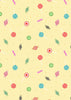 Fabric Colourful fruit on dark cream cotton 'Small Things...Sweet'-Lewis & Irene
