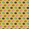 Fabric Colourful Snails on Mustard Yellow cotton fabric - Flutter By by Dashwood Studio