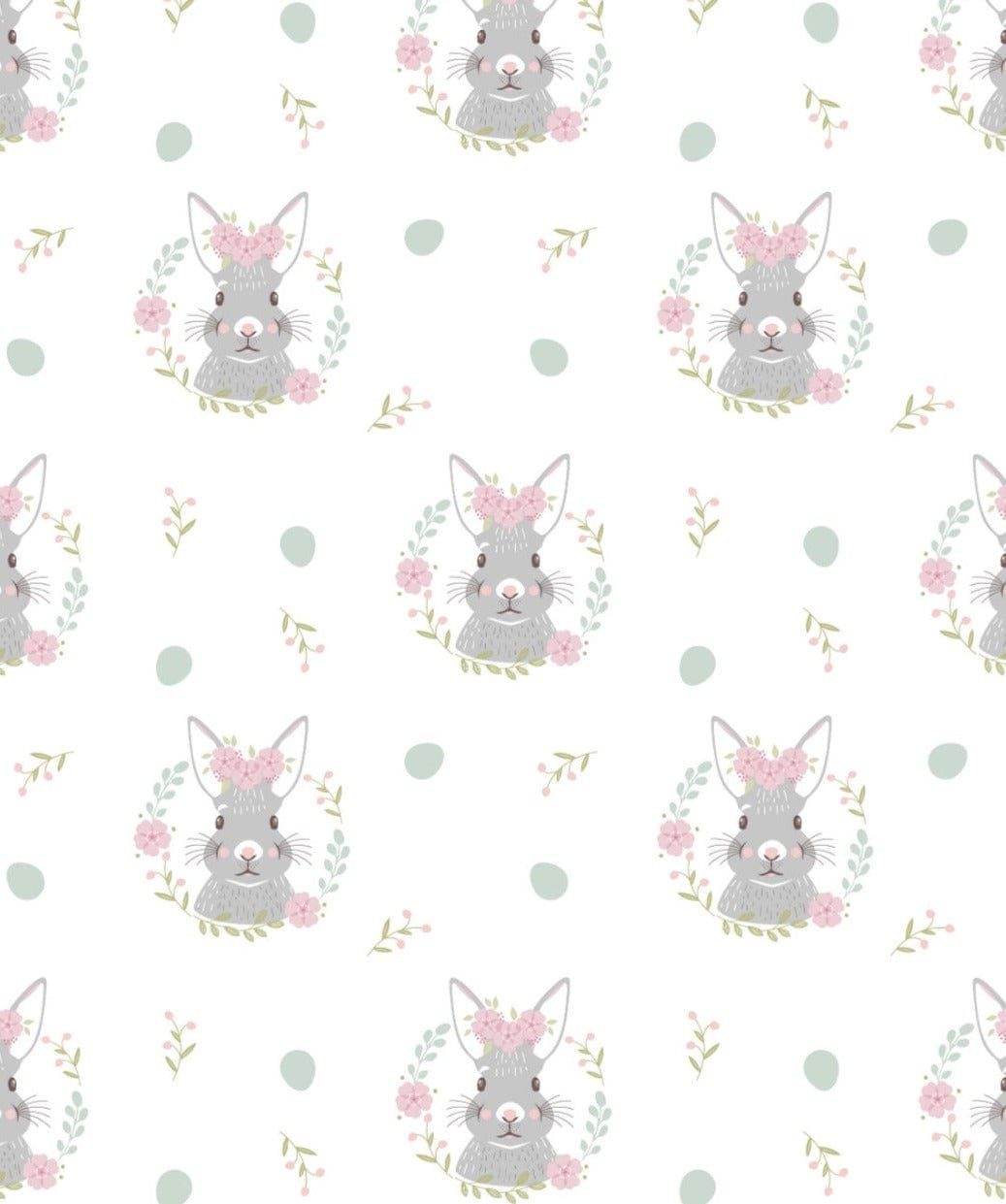 Fabric Daisy Chain Hedgehogs, Squirrels and Birds on Green cotton fabric - 'Little Explorer'  Craft Cotton Co.