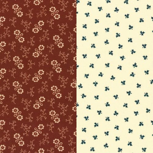 fabric Dark leaves on cream cotton fabric - Stephenson County by Robert Kaufman