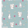 Fabric Dogs Playing on cool blue 100% cotton fabric - CraftCottonCo.