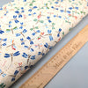 Fabric Dragonfly on Japanese cream fabric - Kasuri by Sevenberry