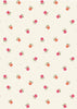 Daisies on coral fabric - 'Hibiscus Hummingbird' Lewis & Irene