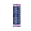 Thread & Floss Evening Blue Silk Thread Finish Multi Colour Cot 50 100m - 9812 Mettler