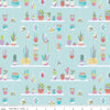 Fabric Cactus desert sunrise on pink cotton fabric - Arid Oasis - Riley Blake