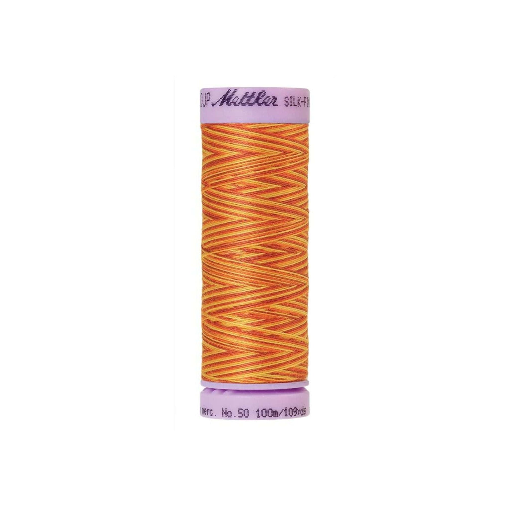 Thread & Floss Falling Leaves Silk Thread Finish Multi Colour Cot 50 100m - 9858 Mettler