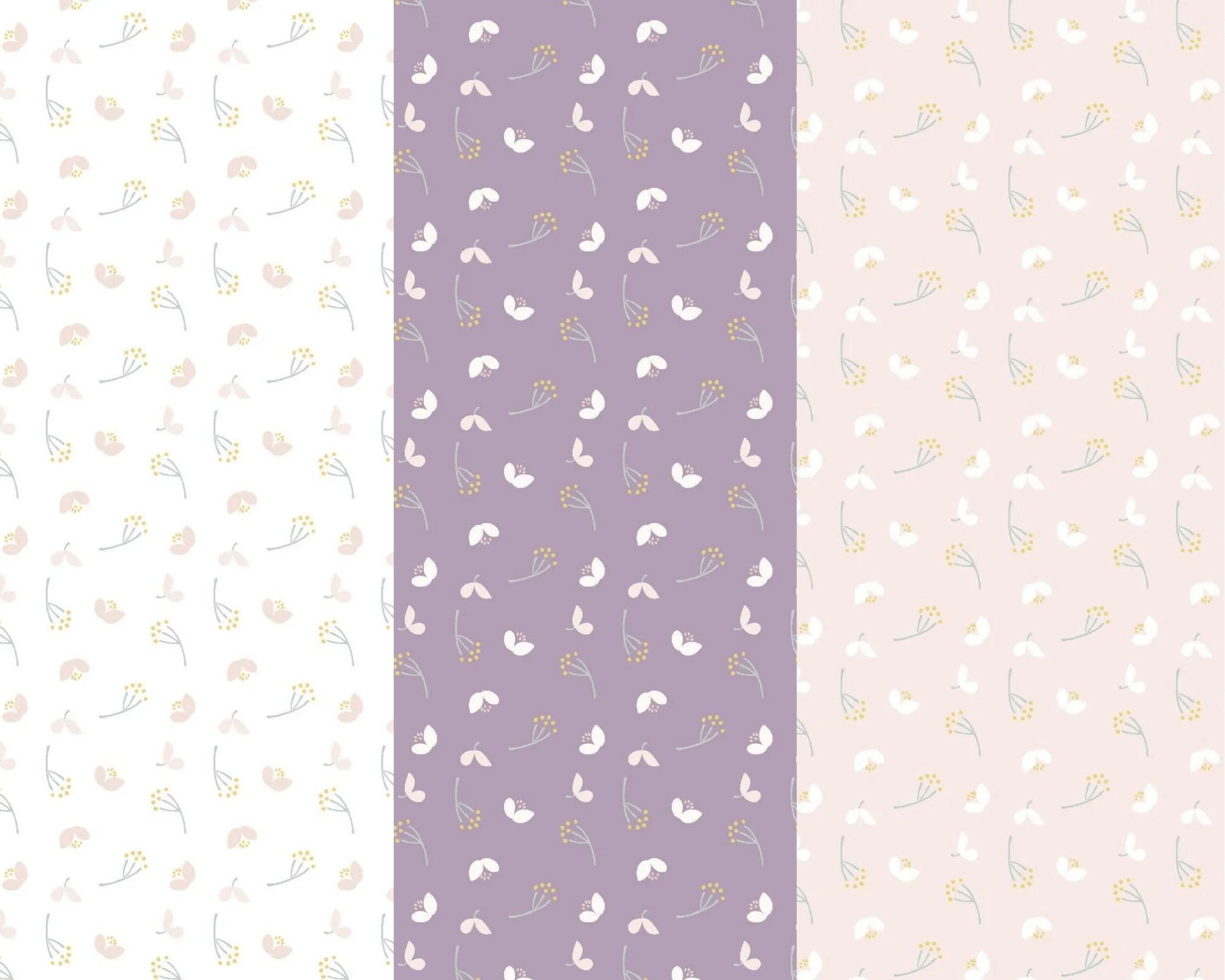 Fabric Floral Butterflies on purple cotton fabric - Lewis & Irene